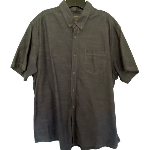 Eddie Bauer Mens Cotton Classic Fit Blue Casual Vacation Button Up Shirt-Sz-2XL - Picture 1 of 15
